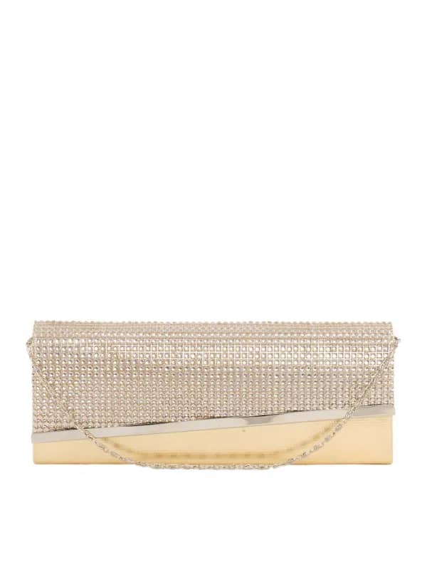 Lino Perros Women Sequins Gold Clutch