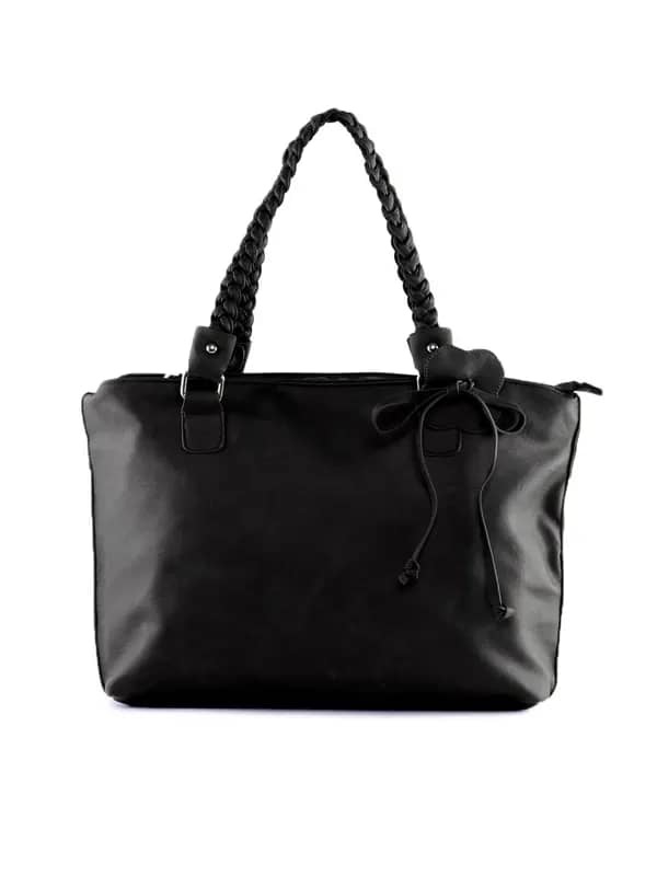 Lino Perros Women Leatherette Black Handbag