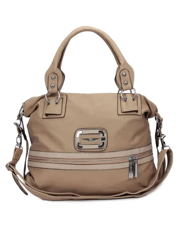 Lino Perros Women Leatherette Beige Handbag