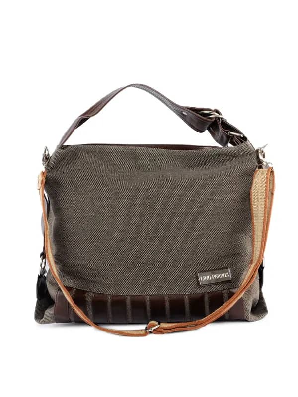 Lino Perros Women Canvas Grey Handbag