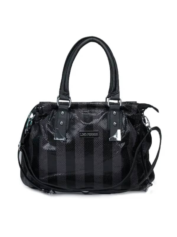 Lino Perros Women Leatherette Grey Handbag