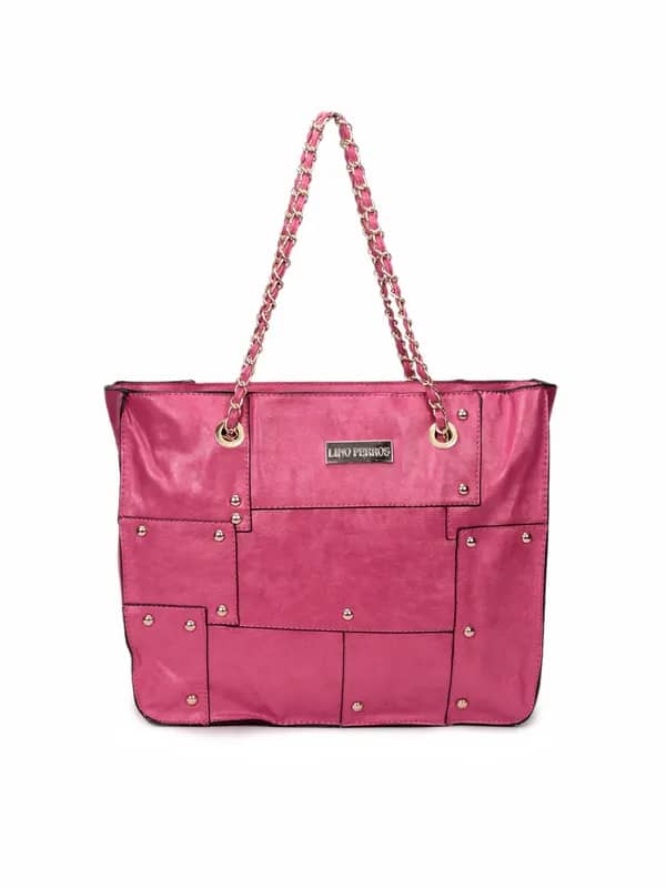 Lino Perros Women Leatherette Pink Handbag
