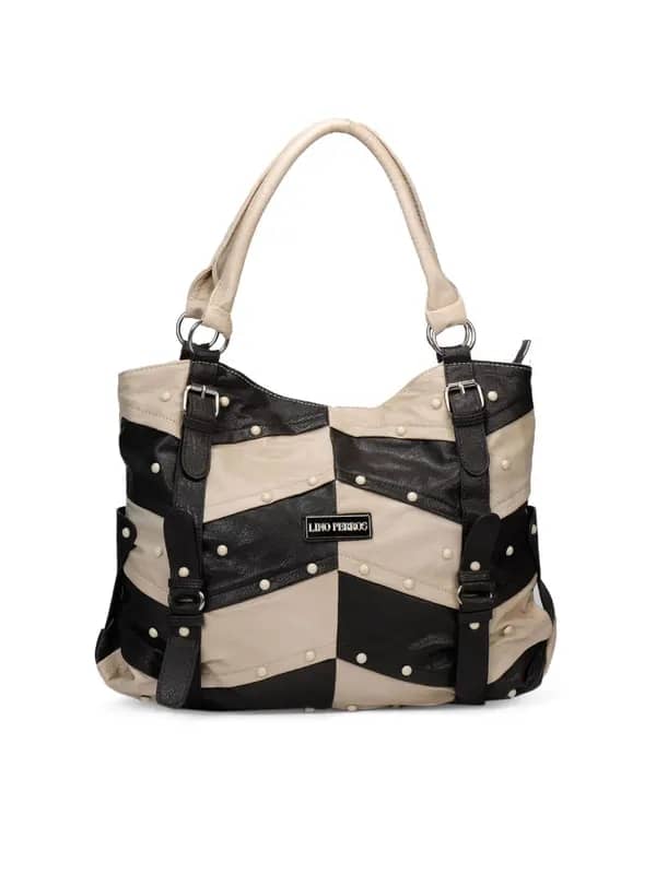 Lino Perros Women Leatherette Off White Handbag