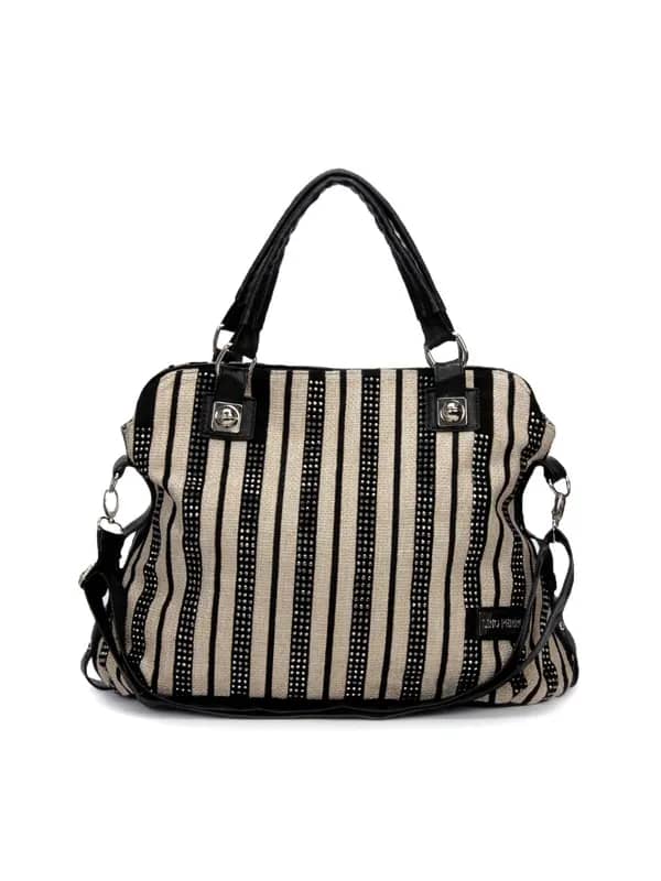 Lino Perros Women Beige & Black Handbag