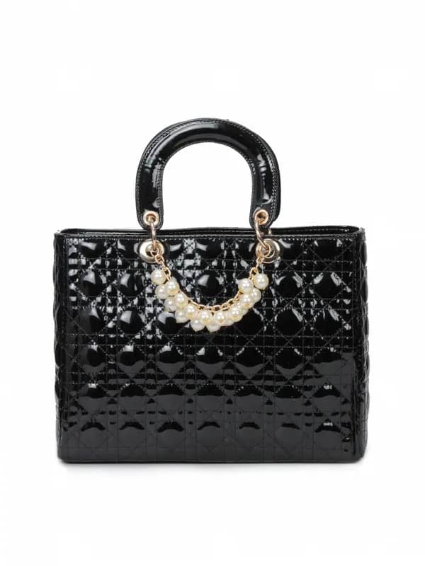 Lino Perros Women Leatherette Black Handbag