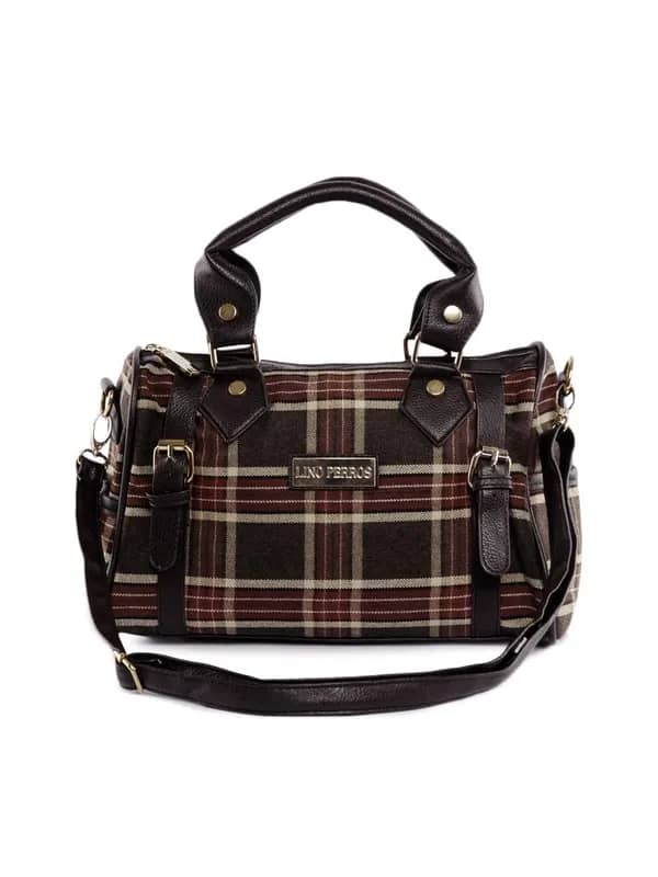 Lino Perros Women Brown and Red Handbag
