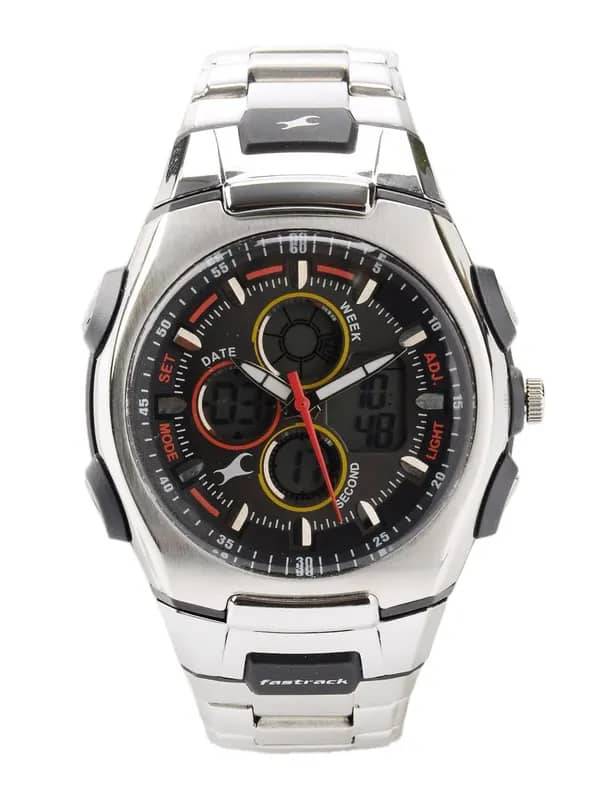 Fastrack Men Black Dial Analog Chronograph Watch