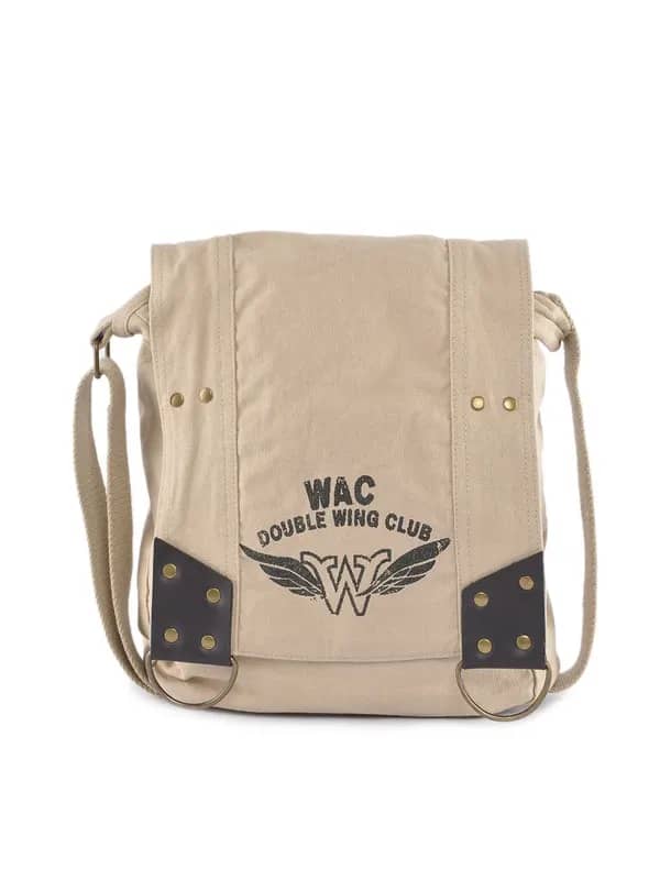 Wrangler Unisex Canvas Khaki Sling Bag