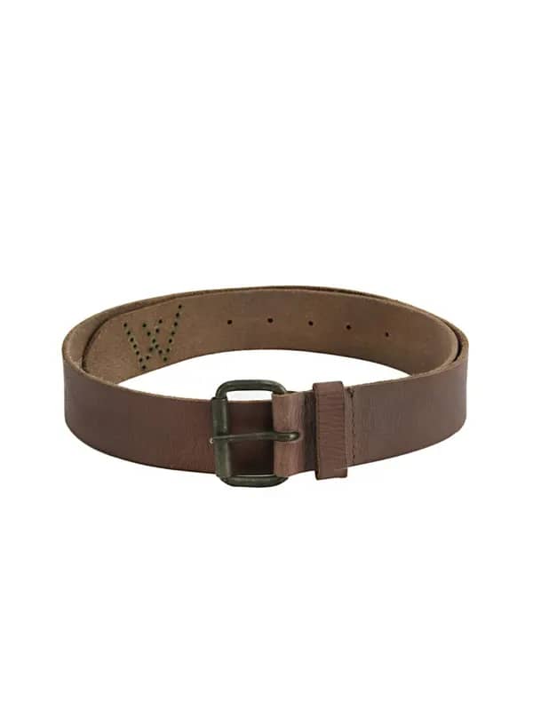 Wrangler Men Brown Leather Belt