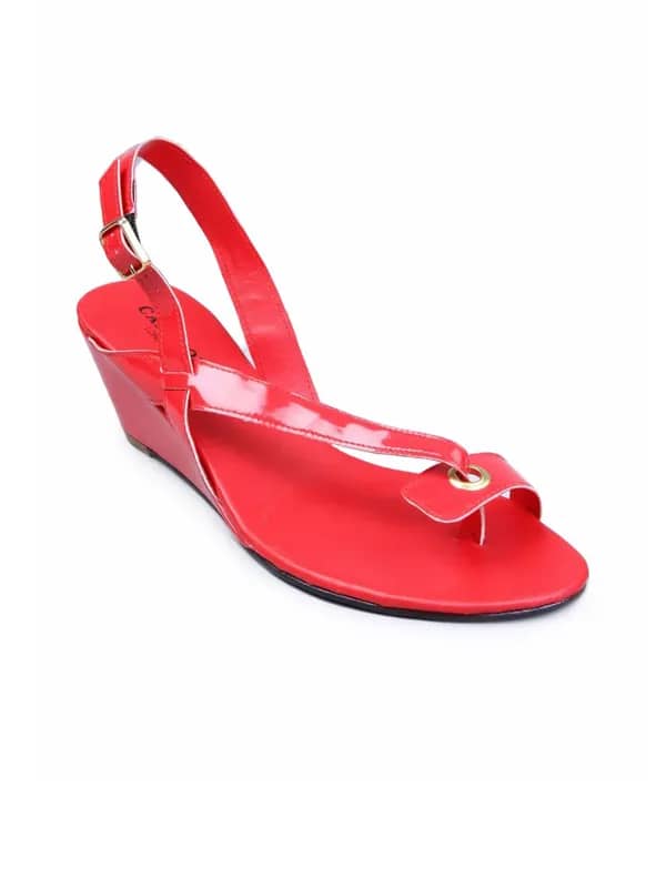 Carlton London Women Red Wedge Sandal