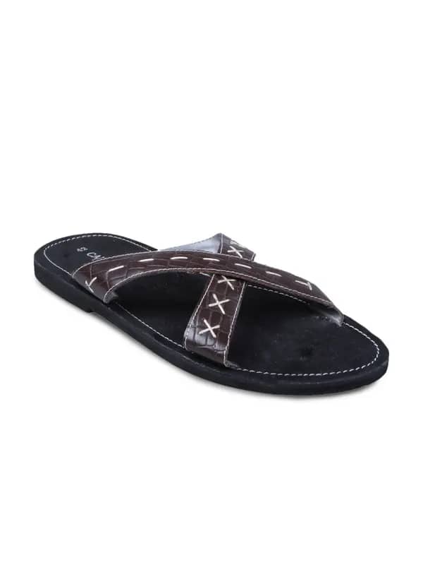 Carlton London Men Brown Strapped Sandal