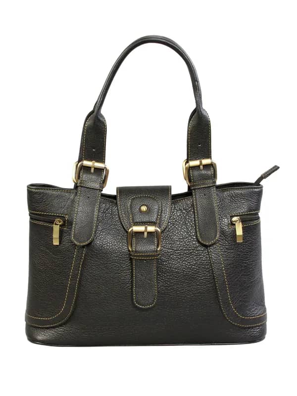 Murcia Women Leather Office Black Bag