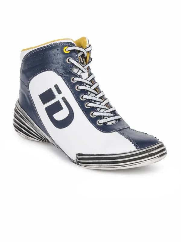 ID Men White & Blue Shoes
