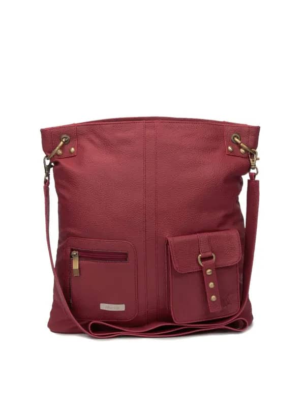 Murcia Women Leatherette Maroon Handbag