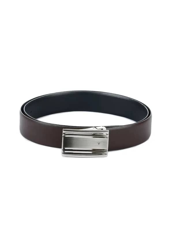 Bulchee Men Dark Brown Leather Belt