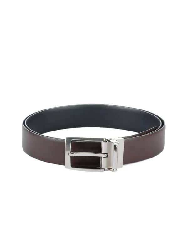 Bulchee Men Brown And Black Reversible Belt
