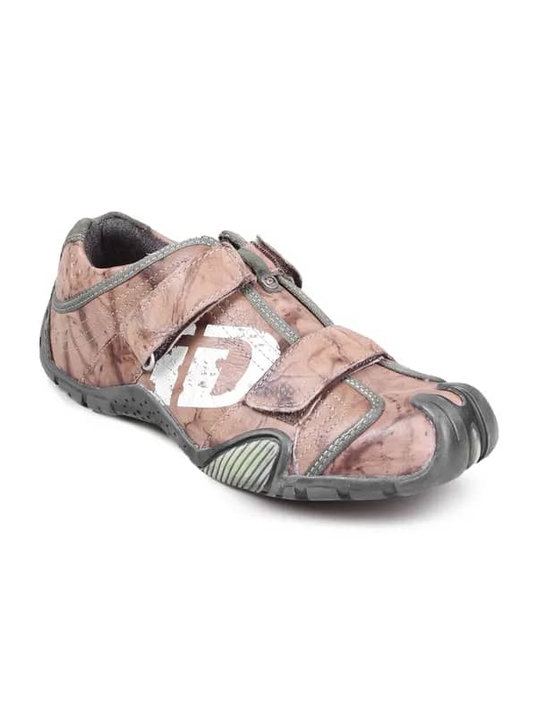 iD Men's Casual Strapped Leather Brown Shoe