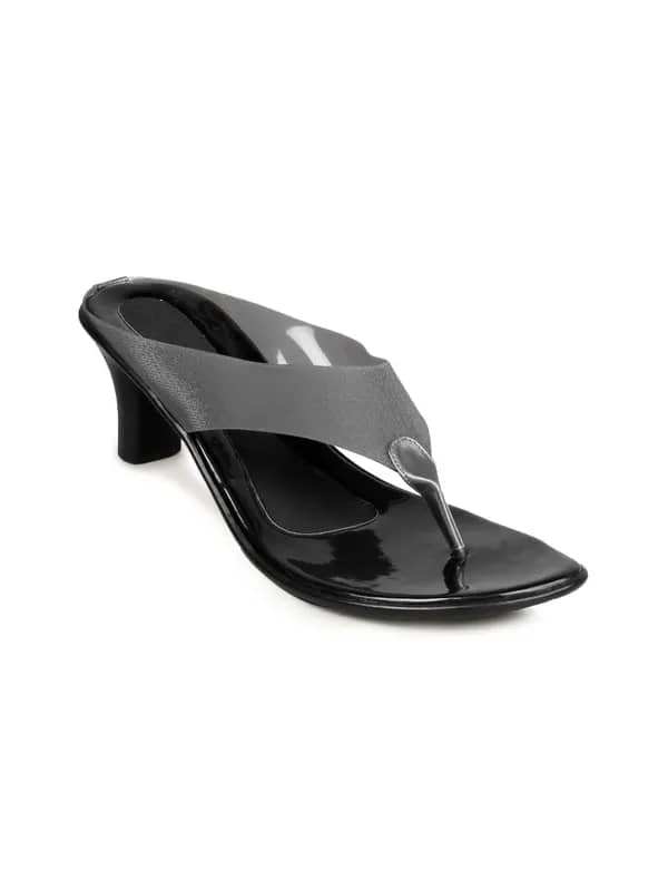 Catwalk Women Leather Formal Grey Heels