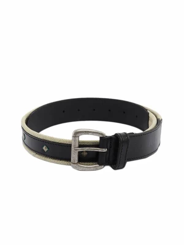 Fastrack Men Black and Olive Belt