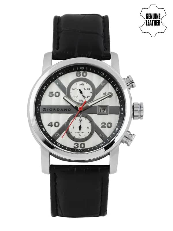GIORDANO Men Silver-Toned Dial Watch 1575-02