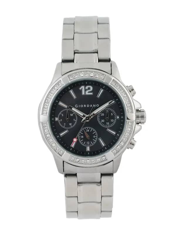 Giordano Women Chronograph Black Dial Watch