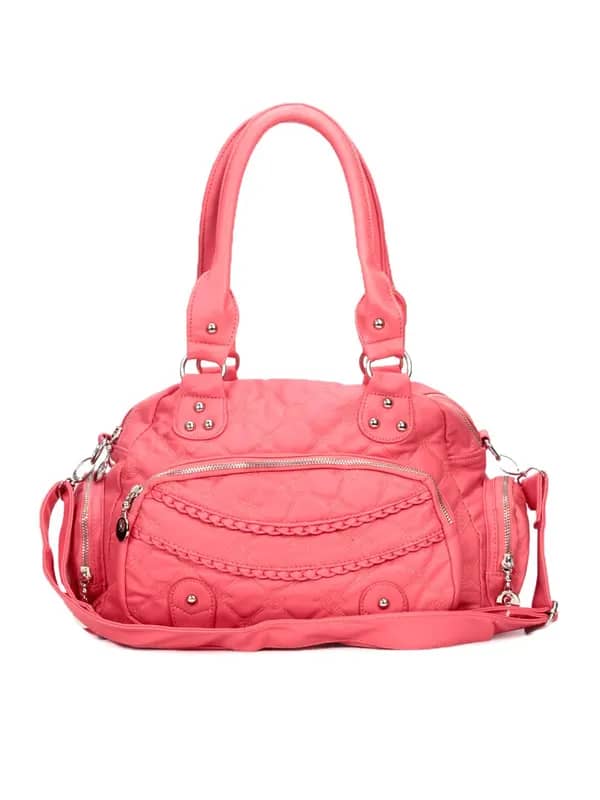 Kiara Women Leatherette Peach Handbag