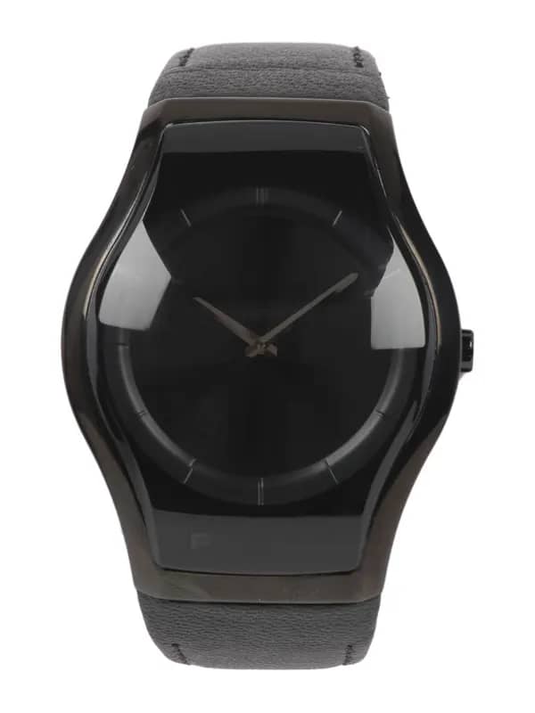 Police Men Black Dial Genuine Leather Watch