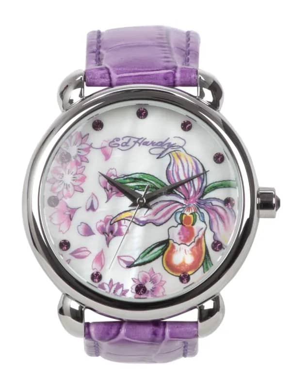 Ed Hardy Women White Dial Watch