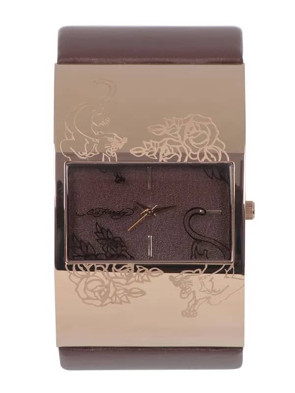 Ed Hardy Women Brown Dial Watch