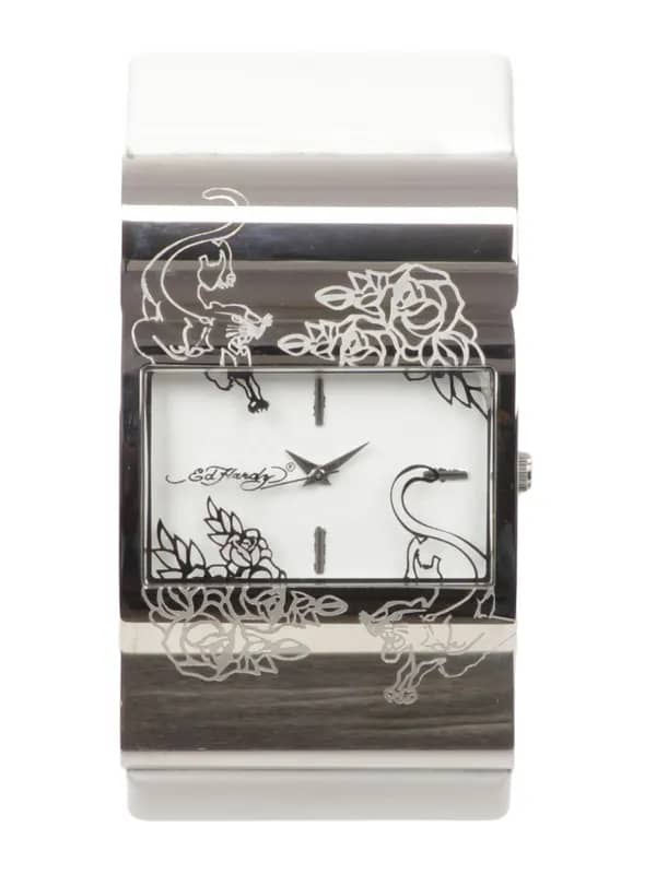 Ed Hardy Women White Dial Watch