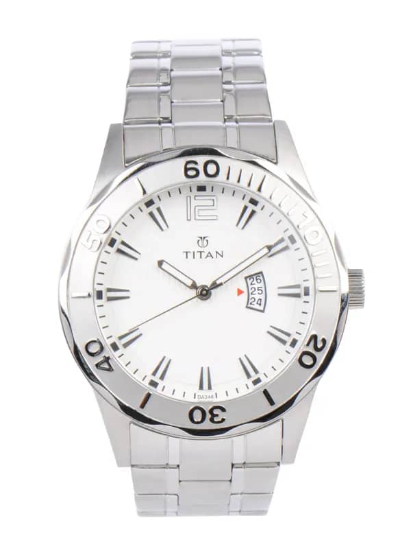 Titan Men White Dial Watch