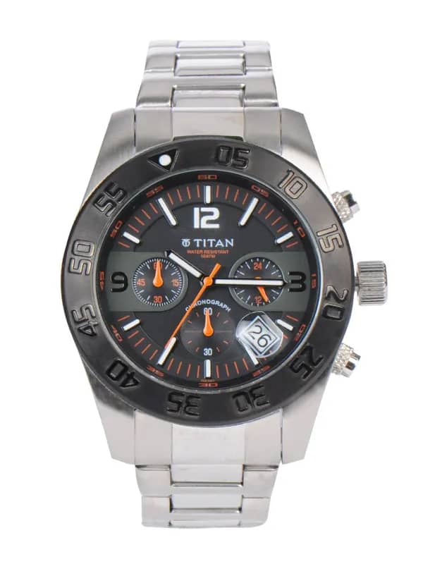 Titan Men Chronograph Black Dial Watch
