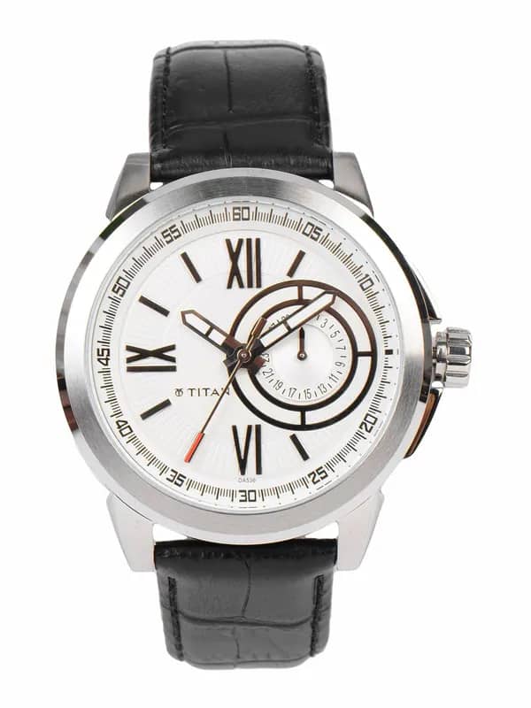Titan Men White Dial Watch