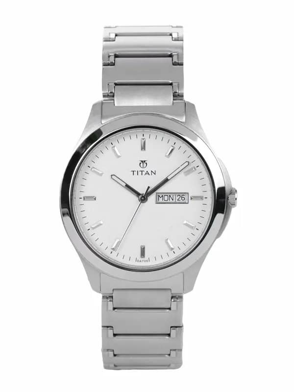 Titan Men White Dial Watch