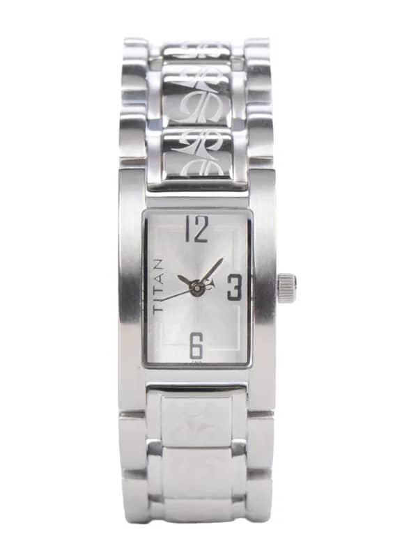 Titan Women Steel Dial Watch
