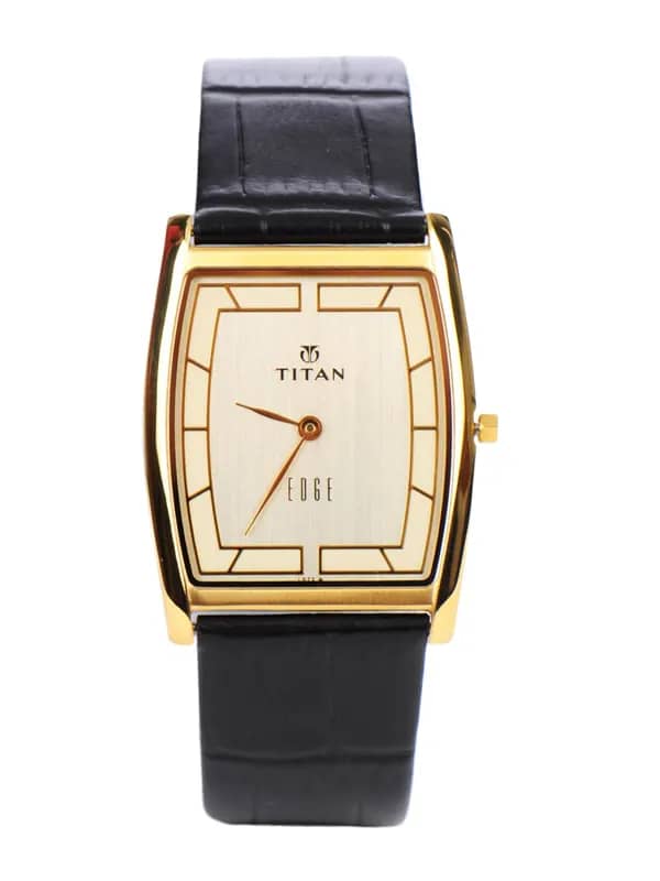 Titan Edge Men Gold Dial Watch NC1044YL07A