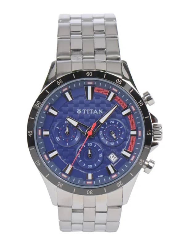 Titan Men Chronograph Blue Dial Watch