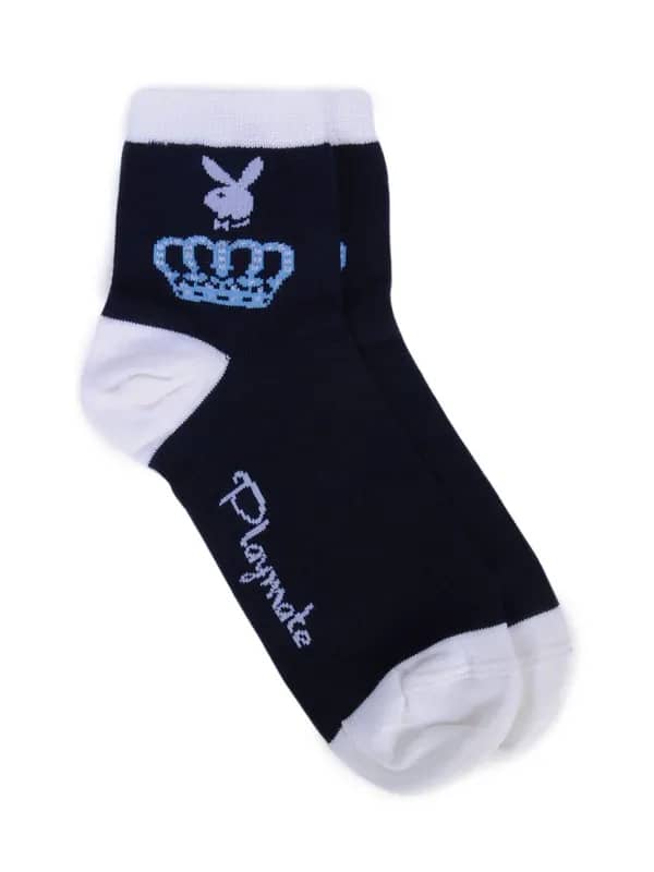 Playboy Women Playmate Navy Blue Ankle Socks