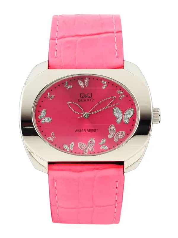 Q&Q Women Pink Dial Watch