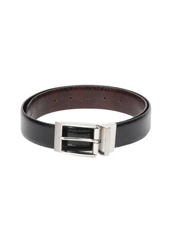 Levitate Men Reversible Black & Brown Leather Belt