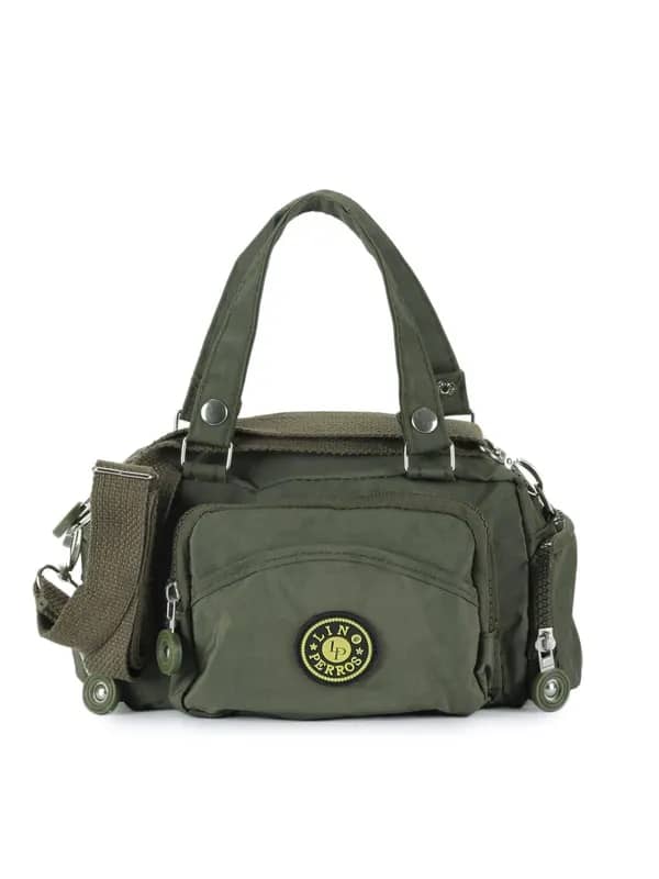 Lino Perros Women Polyester Olive Handbag