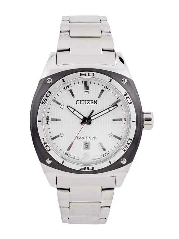 Citizen Men White Dial Eco-Drive Watch AW1041-53B