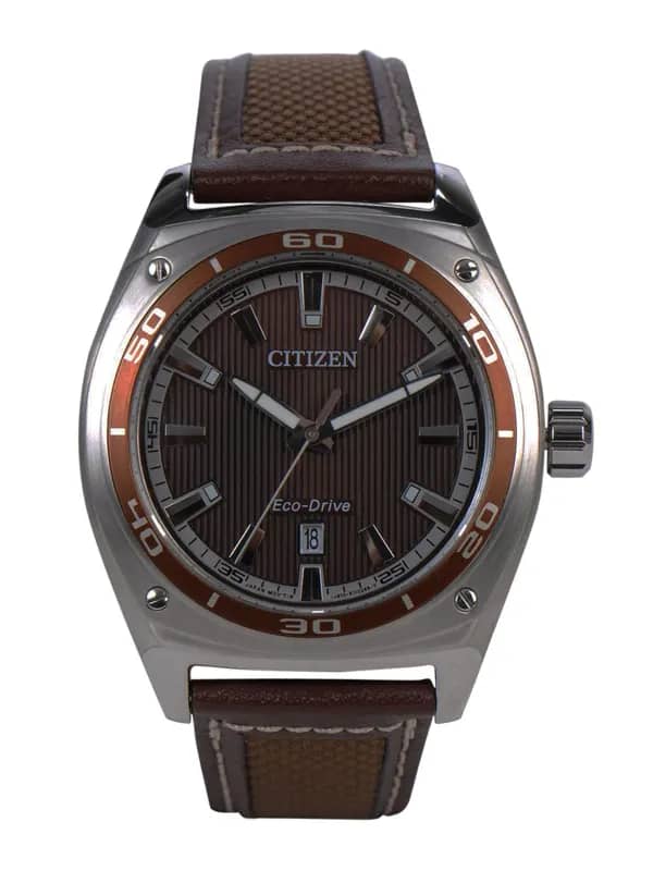 Citizen Men Brown Dial Eco-Drive Watch AW1051-09W