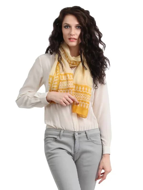 Fabindia Women Yellow Stole