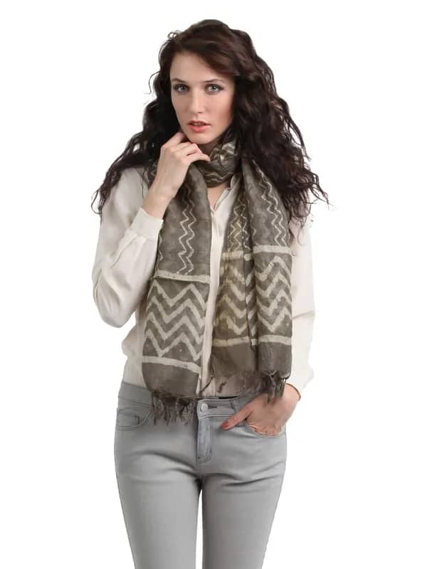 Fabindia Women Grey Stole