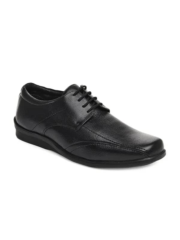 Fortune Men Black Formal Shoes