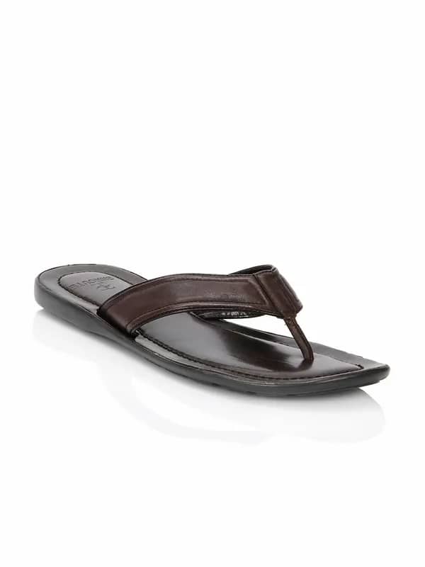 Enroute Men Brown Flip Flops