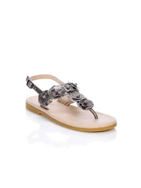 Enroute Teens Silver Sandals