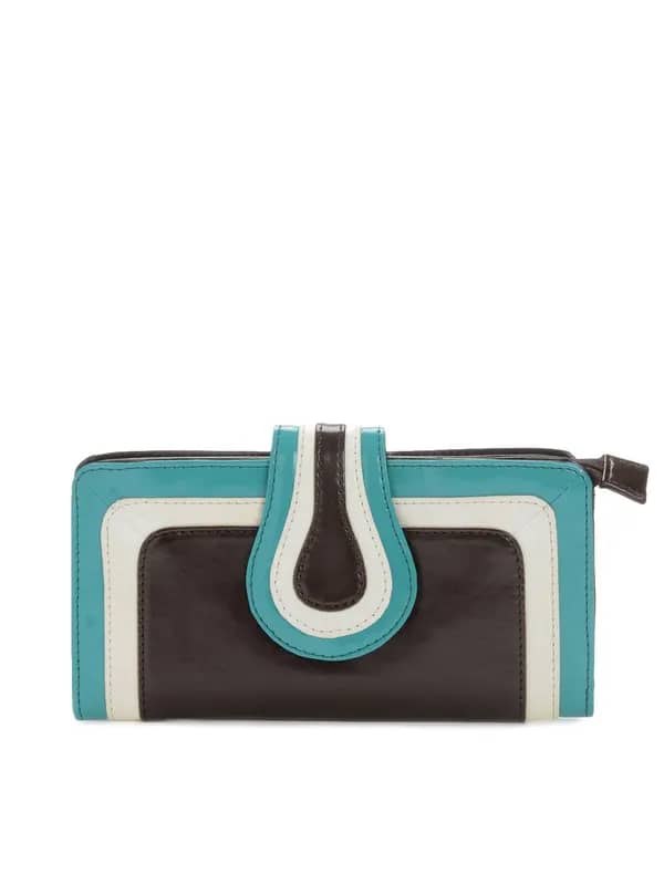 Peperone Women Brown & Blue Clutch