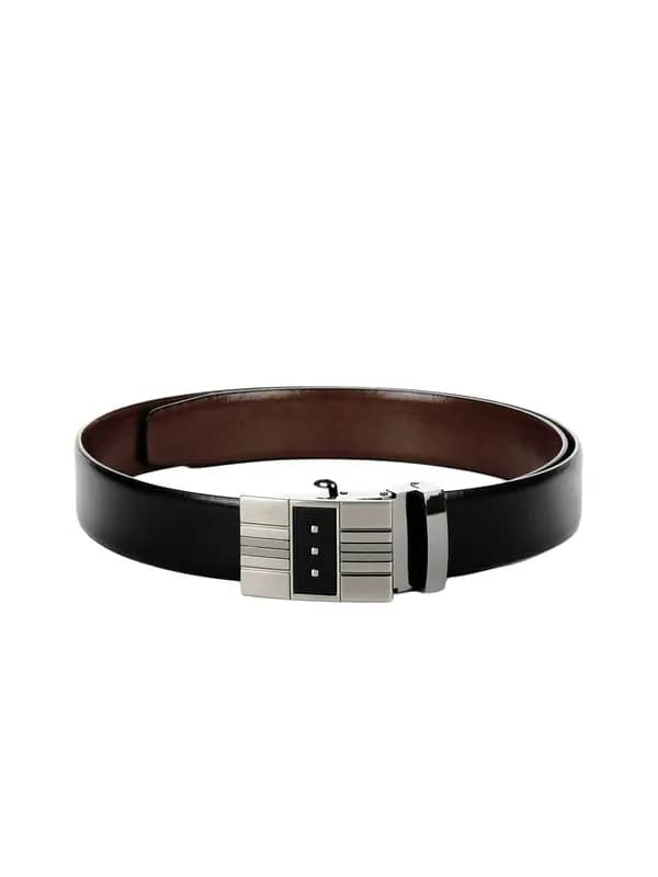 OTLS Men Black & Brown Reversible Belt